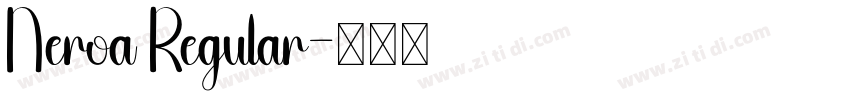 Neroa Regular字体转换 Neroa Regular字体转换